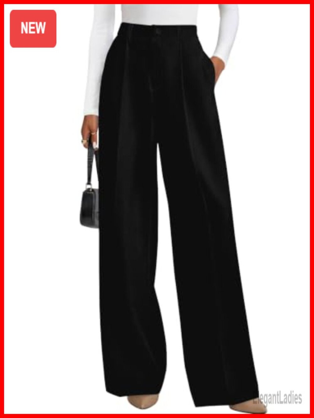 Women's Flowy Wide Leg Palazzo Dress Pants High Waisted Work